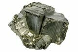 Shiny, Cubic Pyrite Crystal Cluster - Peru #173259-1